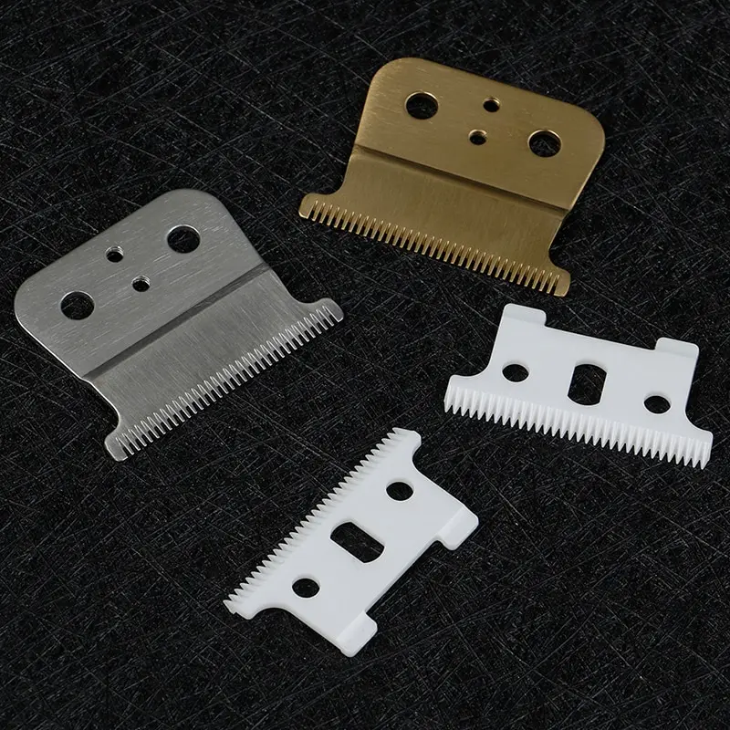 

2pcs/set Ceramic Barber Cutter Blade T-outliner Replace Set Fit For Andis Shear
