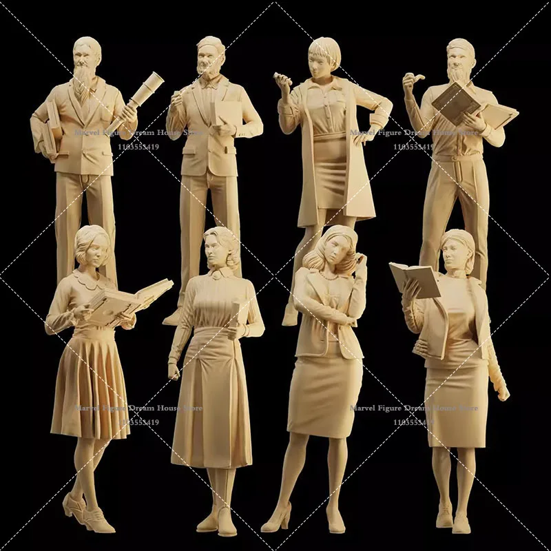 Миниатюрная кукла в масштабе 1/64 1/43 1/35 белая модель экшн-фигурка для учёбы учителя