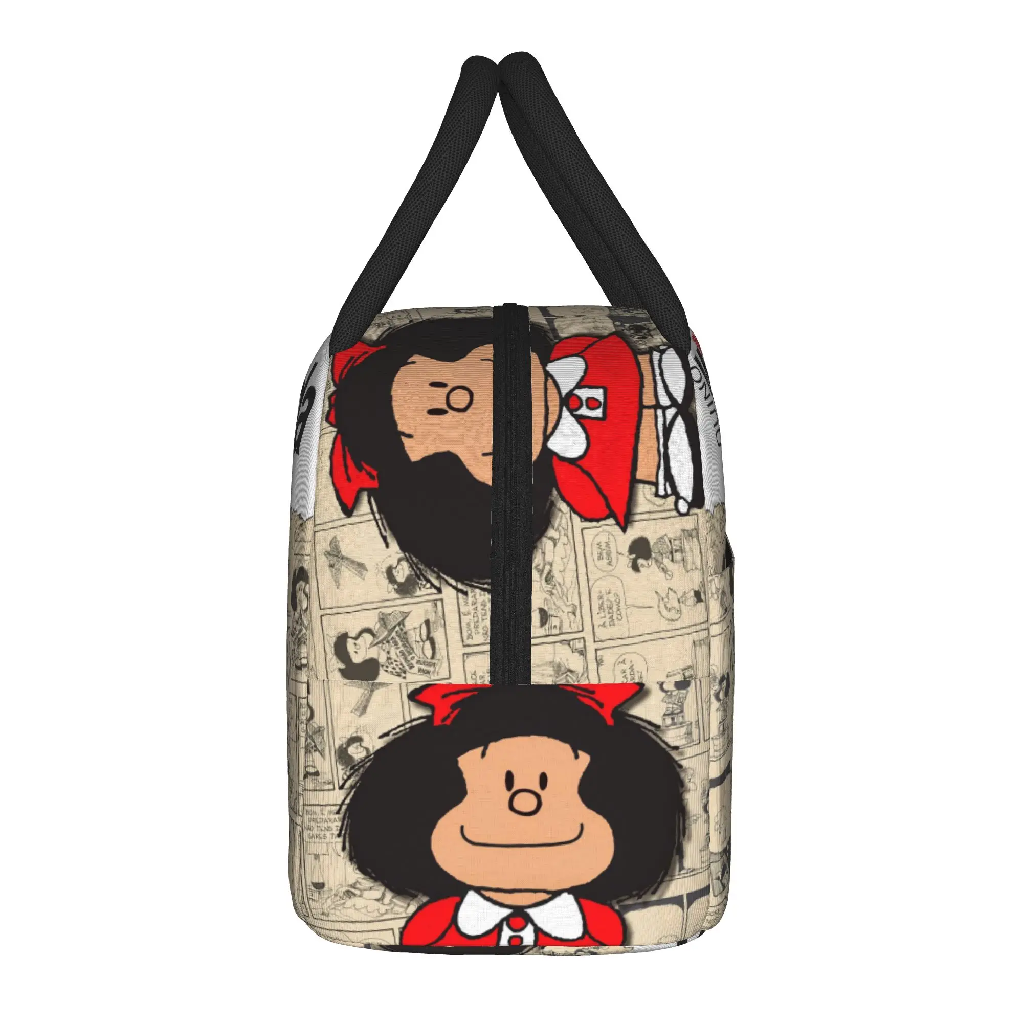 Фото Термосумка для обедов Mafalda Comic, многоразовая, с изоляцией, контейнер для еды, портативная сумка-тоут Kawaii Amine для мужчин, для работы и путешествий №2