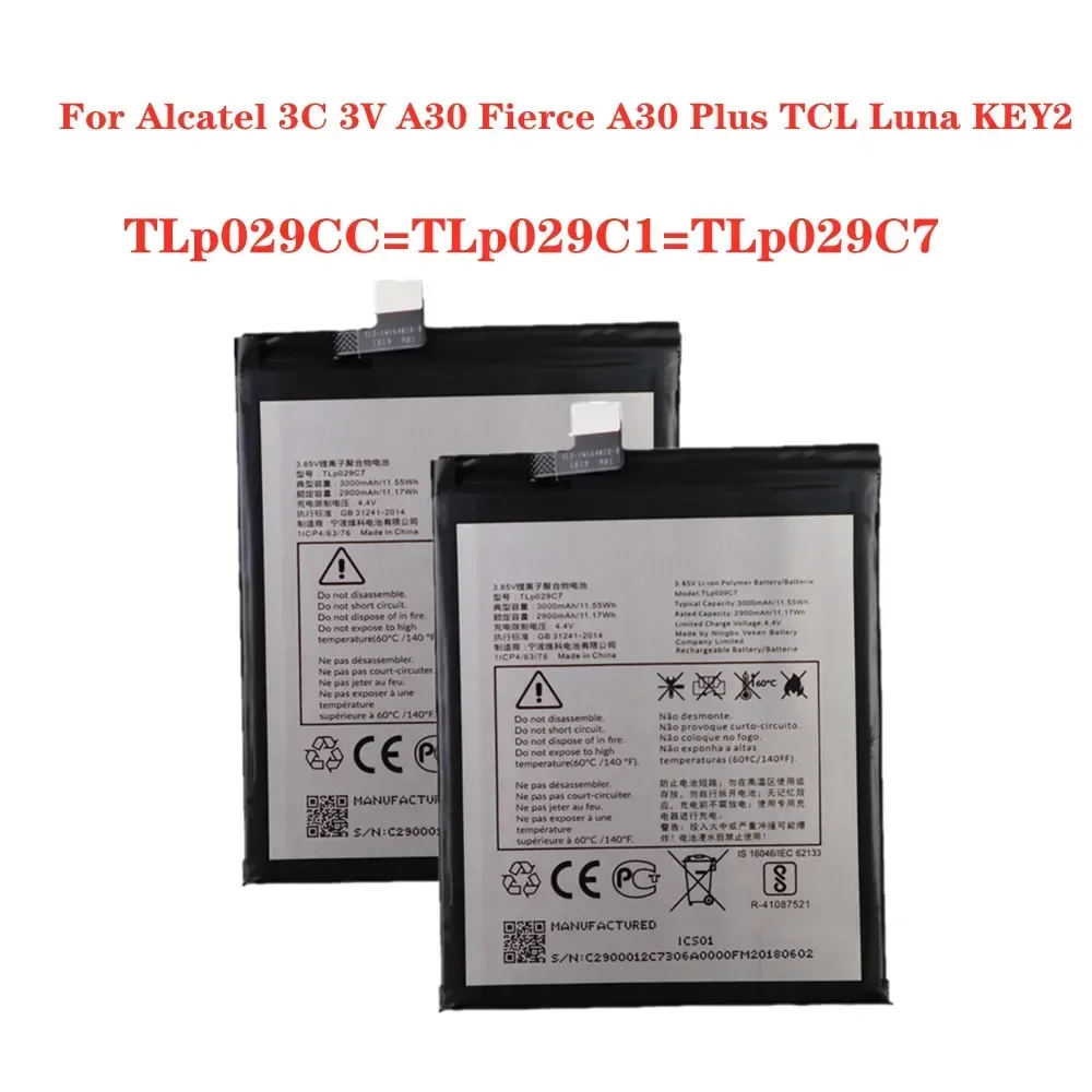 TLp029C1 TLp029C7 Аккумулятор для Alcatel 3V 3C 5099A A30 Fierce Plus OT-5049S OT-5049Z OT-5026A Luna KEY2 LE BBE100 телефона