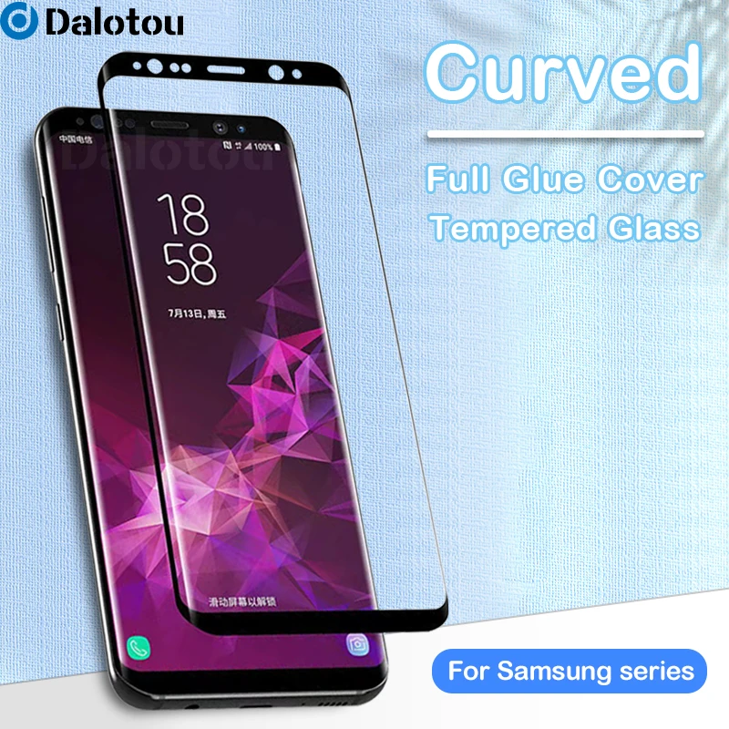 

Full Cover Curved Tempered Glass For Samsung Galaxy S22 Ultra S21 S20 FE S10 S9 S8 Plus Note 20 10 9 Screen Protector Glass Film