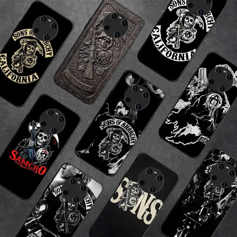 

American TV Sons of Anarchy Phone Case for Huawei Y 6 9 7 5 8s prime 2019 2018 enjoy 7 plus