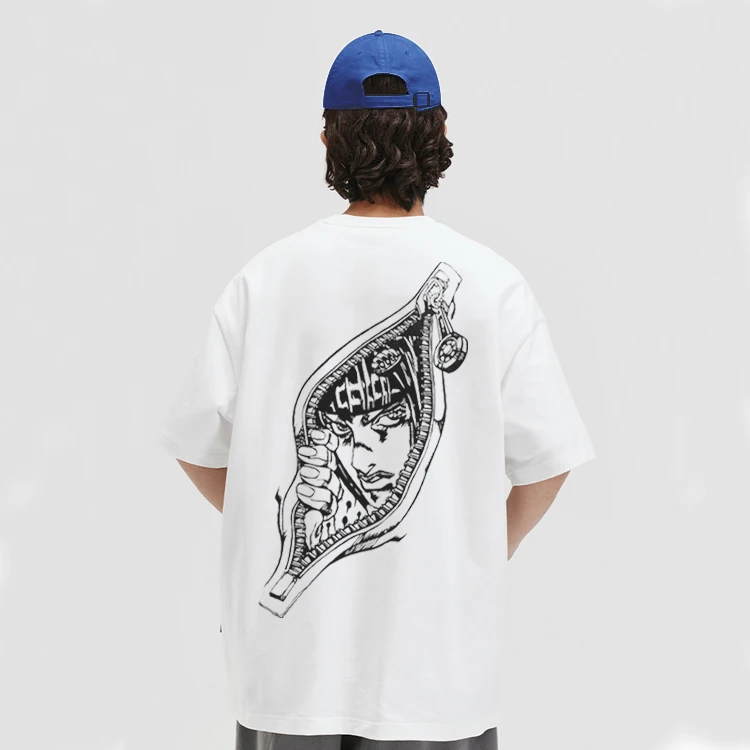 Bugalati футболка с коротким рукавом тяжелый хлопок свободная в стиле ретро