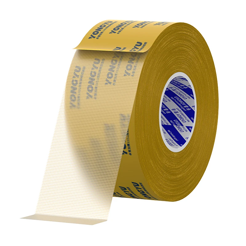 

Прочная липкая желтая двусторонняя тканевая лента для основания, бесследный ковер, сильная фиксирующая сила, водонепроницаемая полупрозрачная сетка для стены