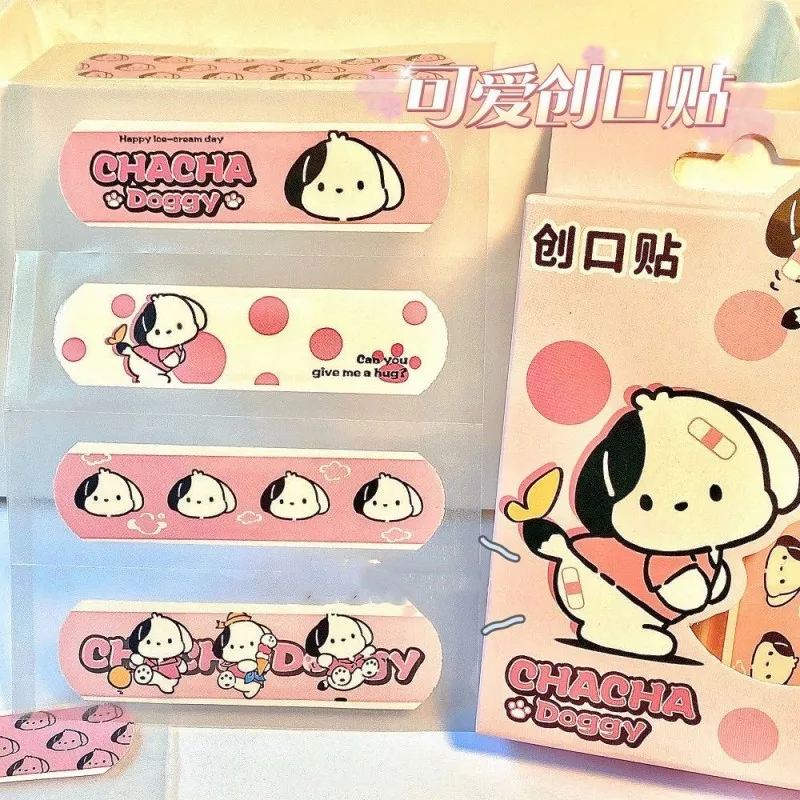 

40Pcs Kawaii Pochacco Band Aid Y2K Girl Cartoon High Value Children Hemostatic Bandage Waterproof Breathable Anime Doll Sticker