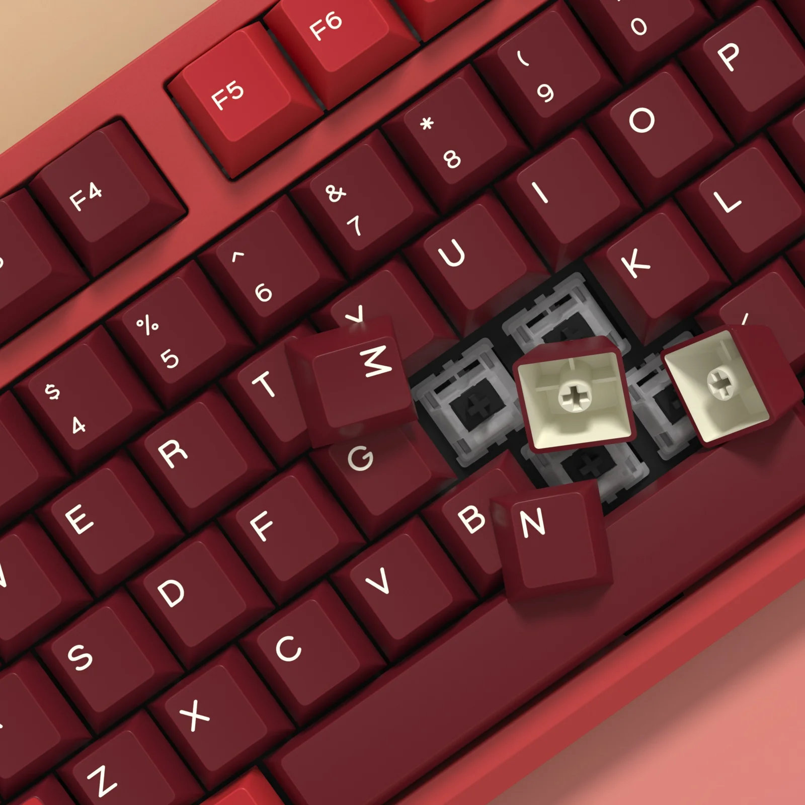 KBDiy 176 колпачков для клавиш Double Shot PBT GMK Jamon колпачок пользовательский Вишневый
