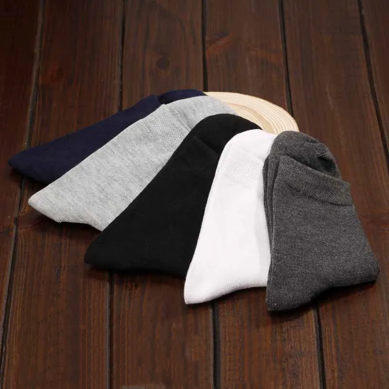 

1Pair Classical Fashion Men's Cotton Socks Black Business Men Casual Socks High Quality Breathable Autumn Winter for Male