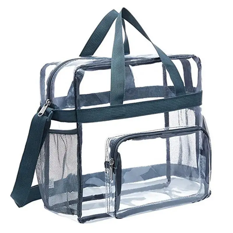 

Clear Tote Bags Fashion PVC Shoulder Handbag For Women Clear Bags Stadium Approved Perfect For Work School Sports Games And