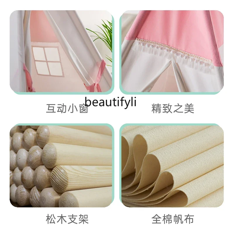 Детская палатка розовая для девочек домашний детский игрушечный домик игровой