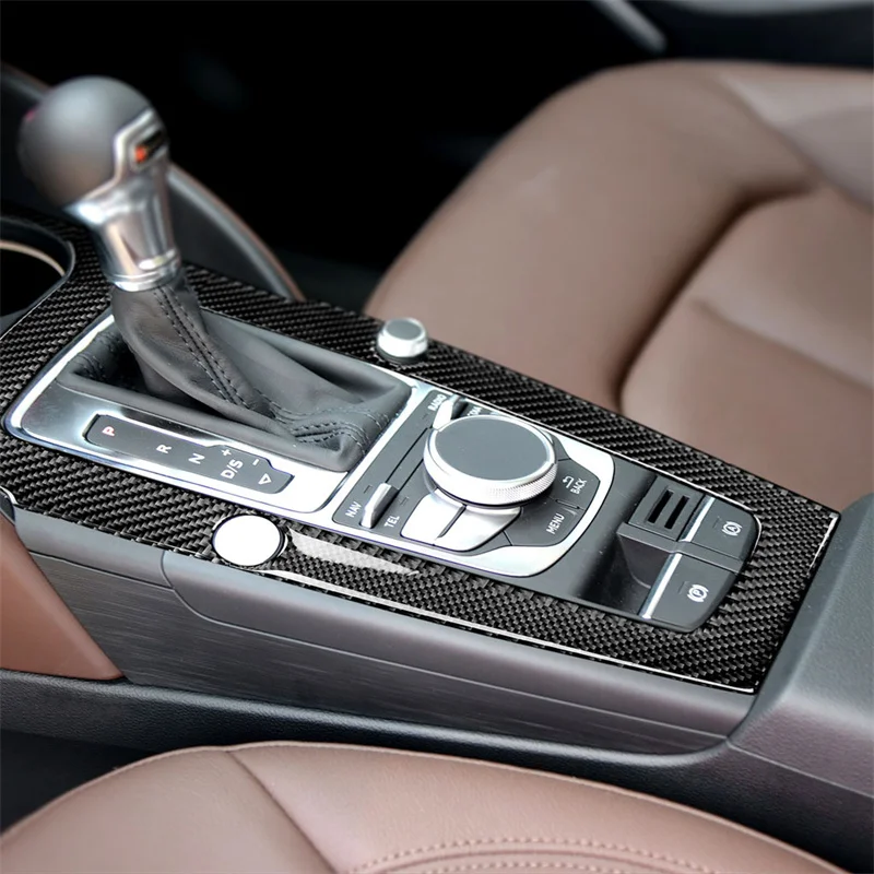 

Car Gear Shift Panel Sticker Decal Carbon Fiber Interior Trim Cover for Audi A3 2014-2019 Accessories