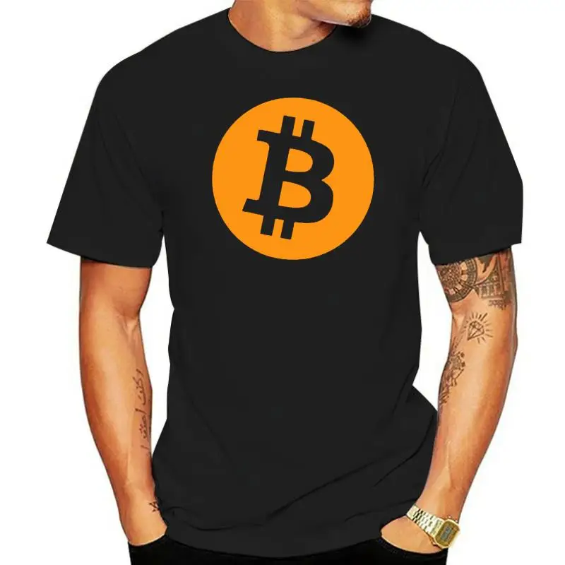 

Bitcoin Logo Pocket Digital Currency Coin Blockchain T-Shirt Cotton Beach Tops Tees Cute Men T Shirts Printed