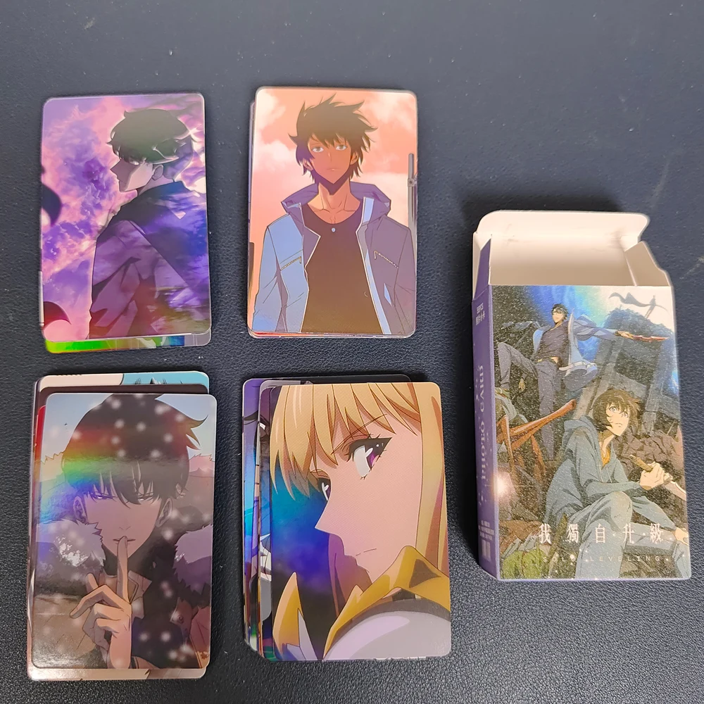 Фото 55 шт./компл. Solo Leveling Manga Laser Lomo Card Album Комические персонажи Фотокарта Коллекционные карты для фанатов №2