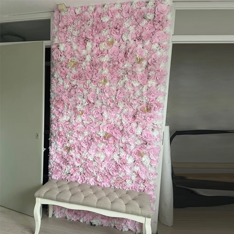 Artificial Flower Wall for Wedding Decoration Silk Flowers for Wall Decor White Pink Party Christmas Floral Wall Backdrop