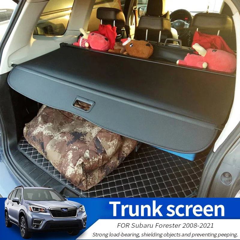 

Trunk Cargo Cover For Subaru Forester Tailgate Security Shield Rear Luggage Curtain Retractable Partition Privacy Car