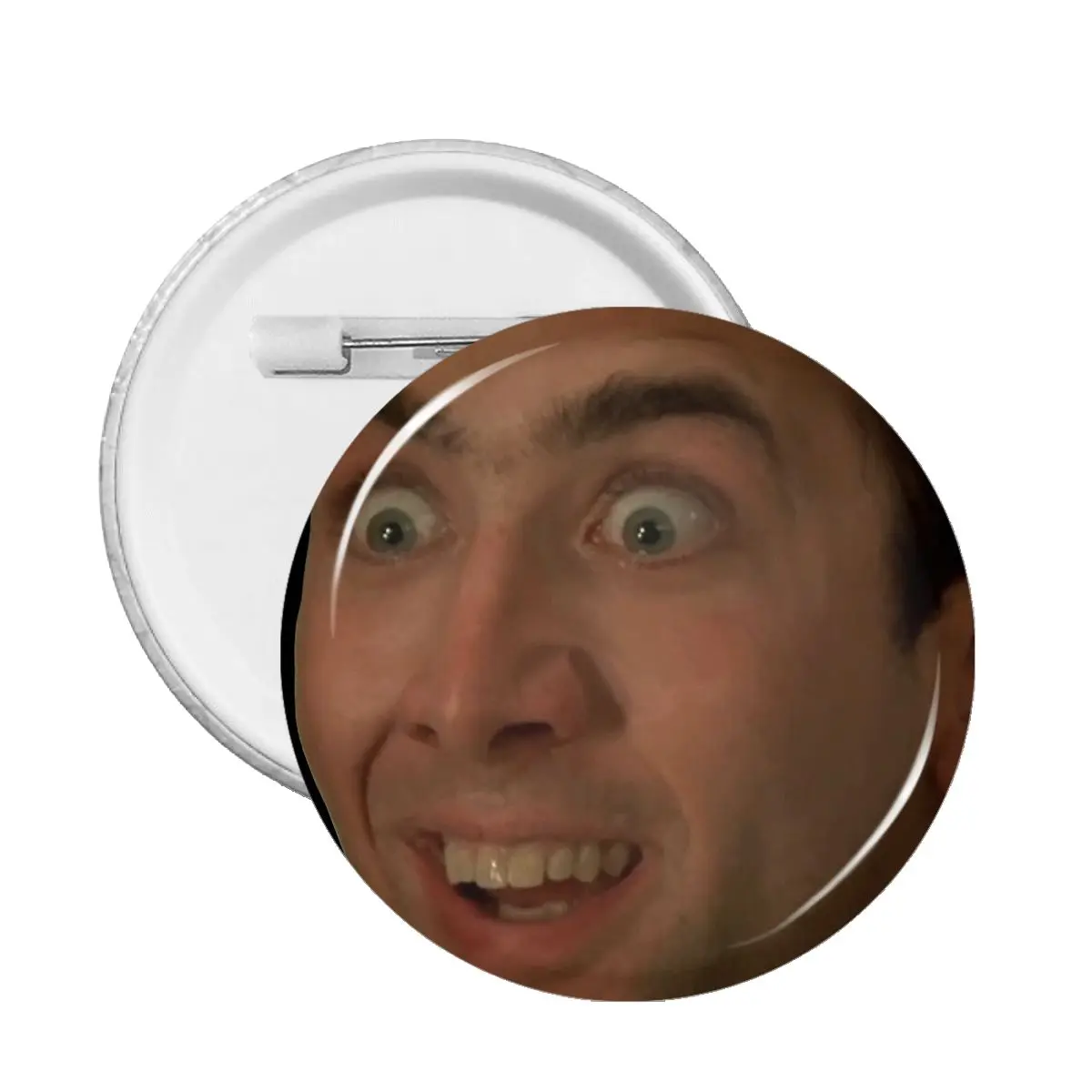 

Nicolas Cage Funny Pin Badge Face Cute Customizable Pins Brooch Friends Badges Brooches For Backpack