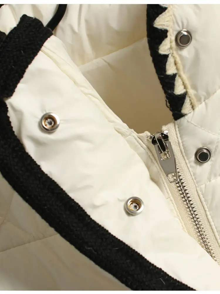New Women Vintage Style Down Jacket White Duck Down Jackets Autumn Winter Warm Coats And Parkas Female Outwear