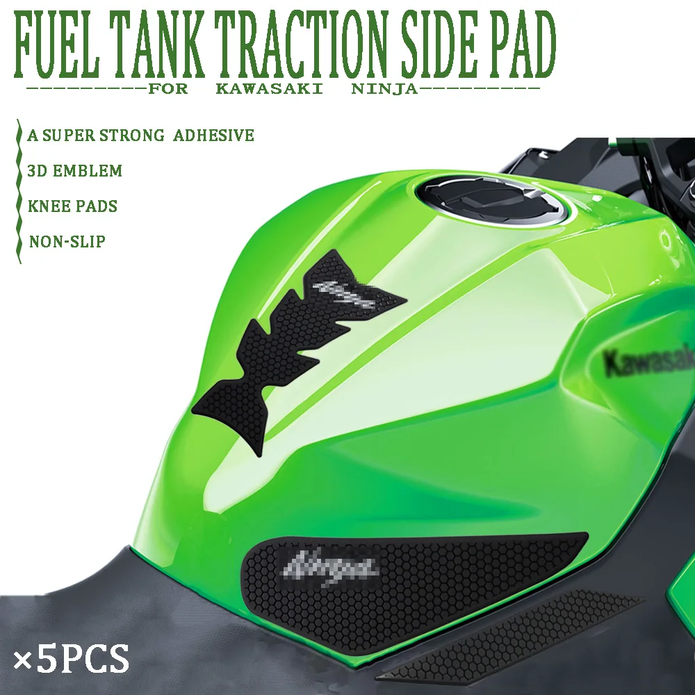 For Kawasaki Ninja 400 Ninja400 New Motorcycle Tank Pad Protector 3D Emblem  Sticker Decal Gas Fuel Knee Grip Traction Side Pad