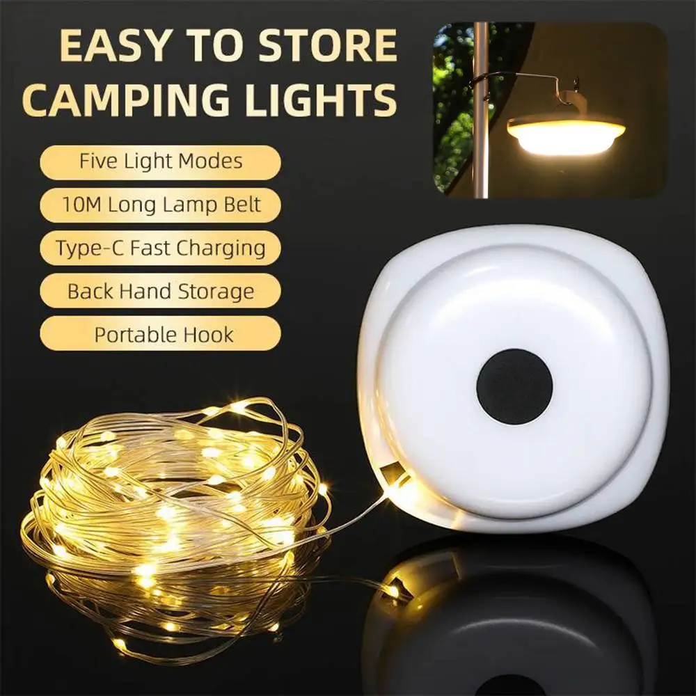 

ISFRIDAY Portable Camping Lights USB Rechargeable Camping Lamps Outdoor Waterproof Emergency Flashlight Tent Camping Supplies