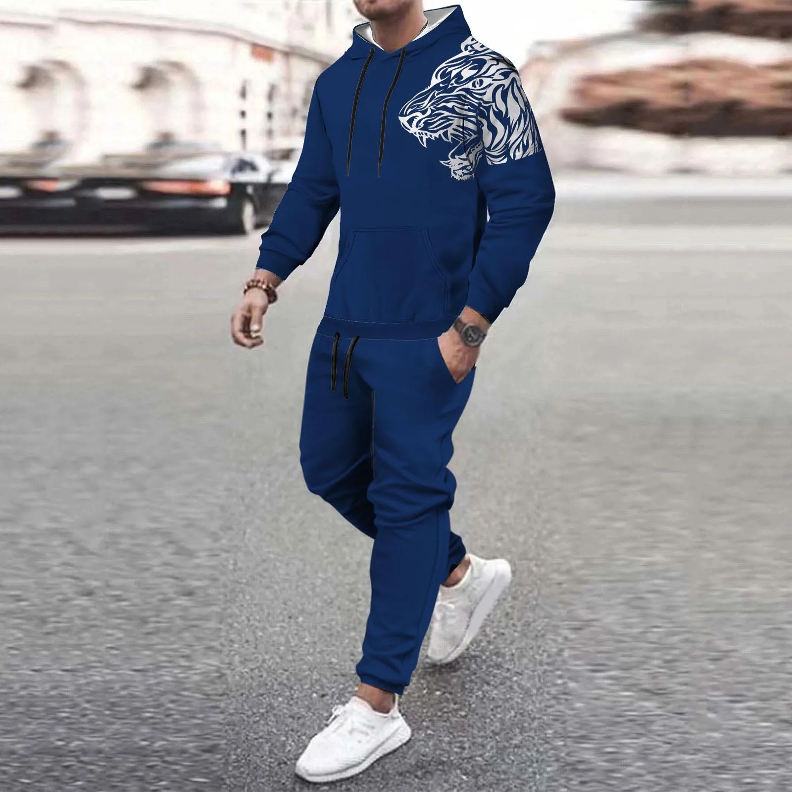 2023 New Men's Fashion Hoodie Sportswear Men's Sets Hoodies+Pants Autumn and Winter Sport Suits Casual Tracksuit