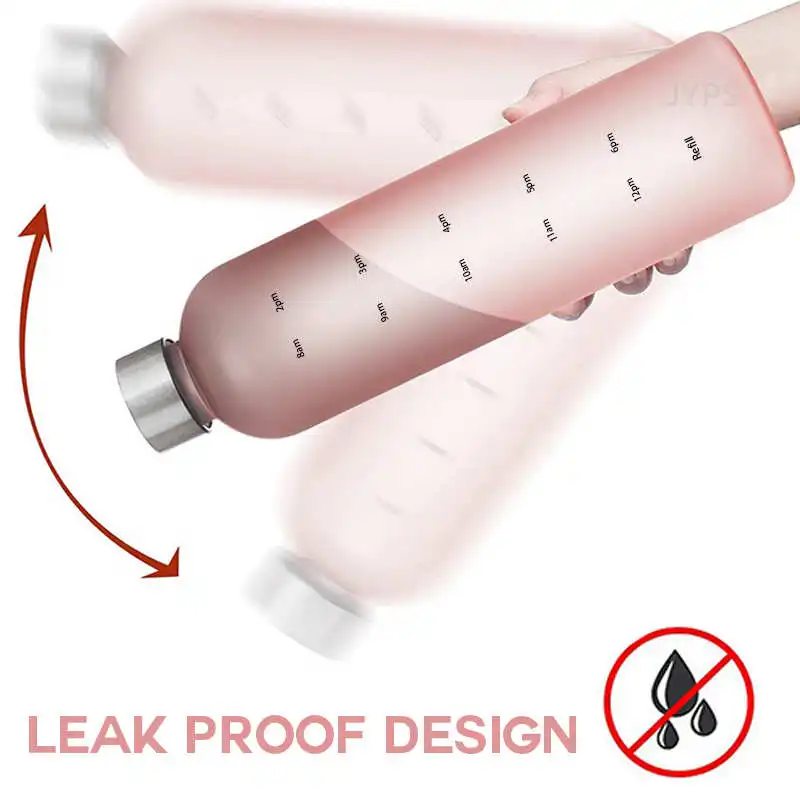 Бутылка для воды 1 л с маркером времени Мотивационные бутылки Фитнес Спортивная