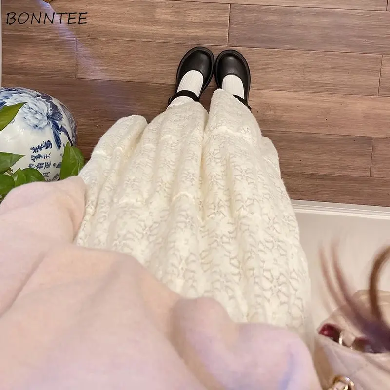 

Юбка миди женская с цветочным принтом, Мягкая Милая простая винтажная дизайнерская юбка-трапеция в стиле мори, универсальная шикарная Студ...