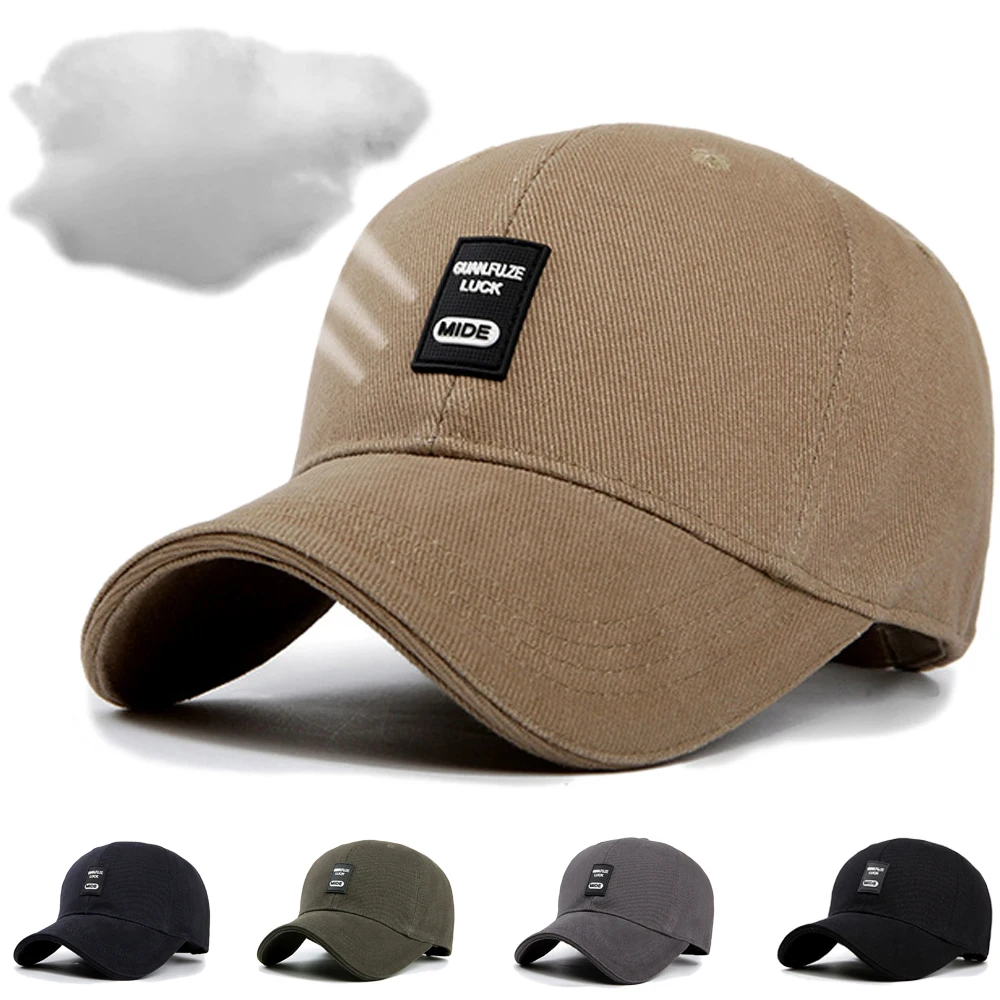 

Sports Hats for Men Women Casual Hip Hop Snapback Caps Sun Protection Brown Black Gray Green Solid Letter Baseball Cap Hat HX30