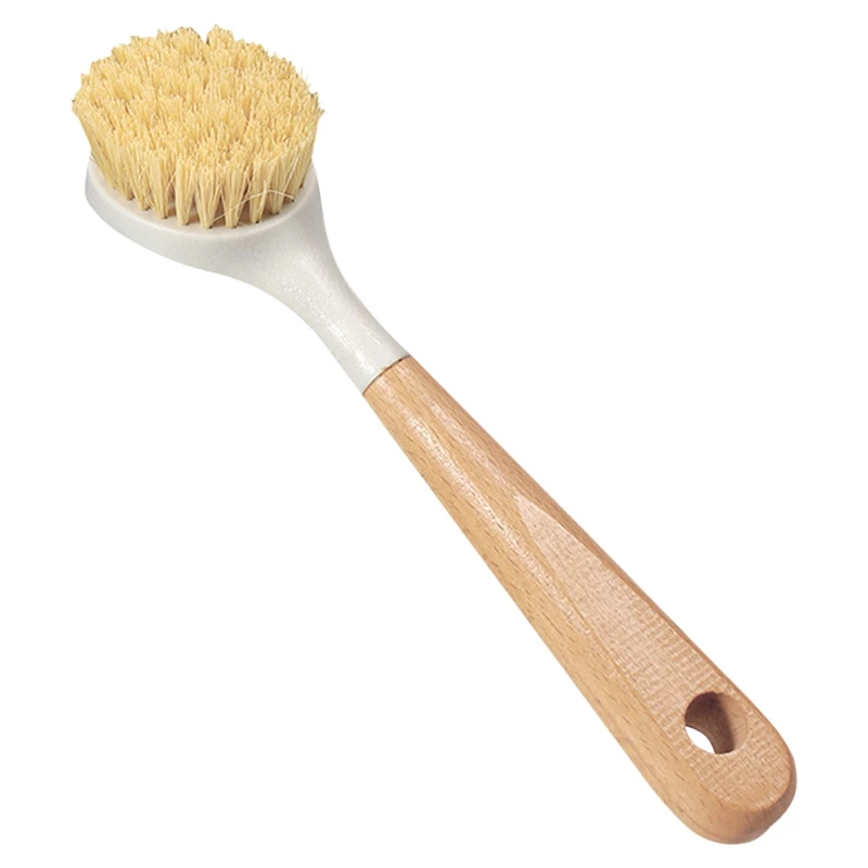 

Деревянная щетка для мытья кастрюль с длинной ручкой, натуральная щетка из сизали, кухонная плита, антипригарная щетка для жидкости, щетка д...