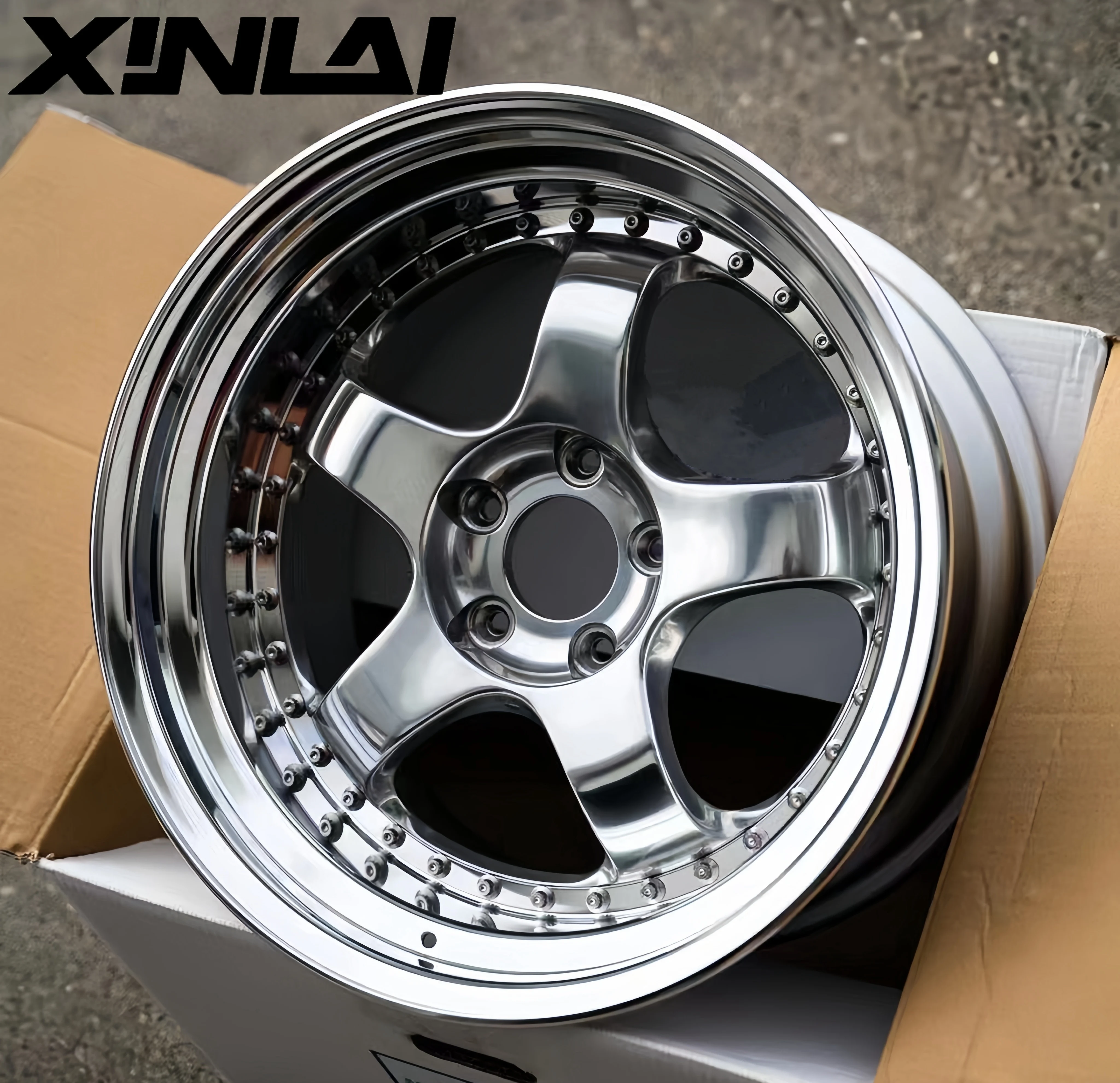 Фото Кованые двухсоставные диски AI Deep Concave 5x120 5x112 5x114.3 18 19 20 21 22 дюйма для легковых автомобилей №3