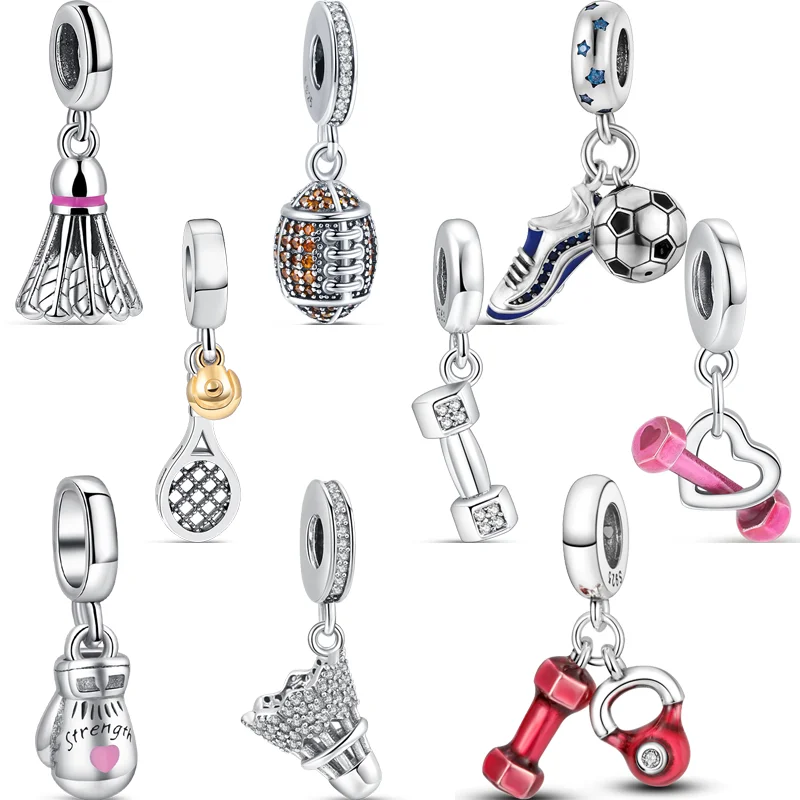 Подходит для оригинального браслета Pandora ювелирные изделия серебро 925 бадминтон