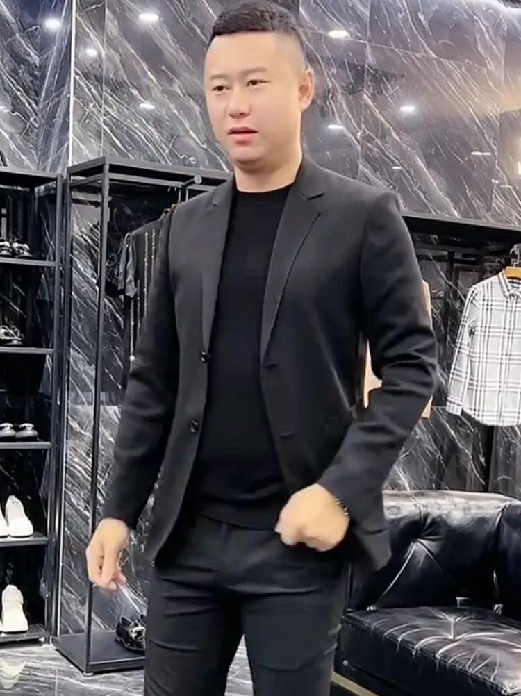 Весна 880 летний новый мужской костюм модный простой облегающий элегантный