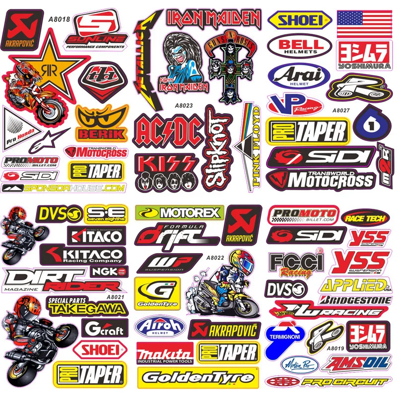

Motorcycle scooter electric car personality modified car decals waterproof PVC stickers helmet stickers luggage stickers