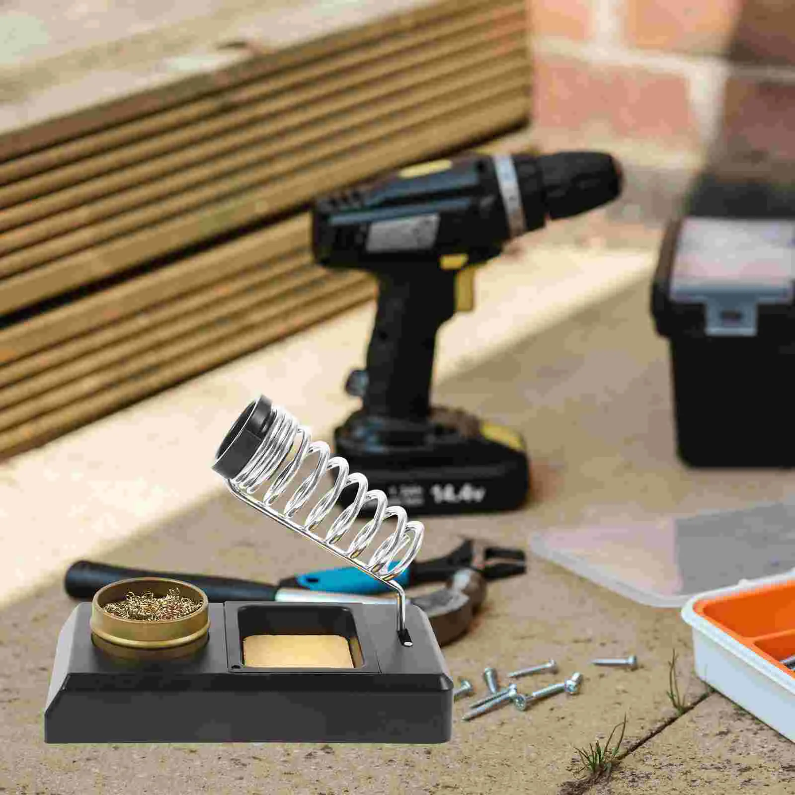 

Подставка для паяльника, портативный штатив с катушкой для чистки наконечников, Аксессуары для пайки