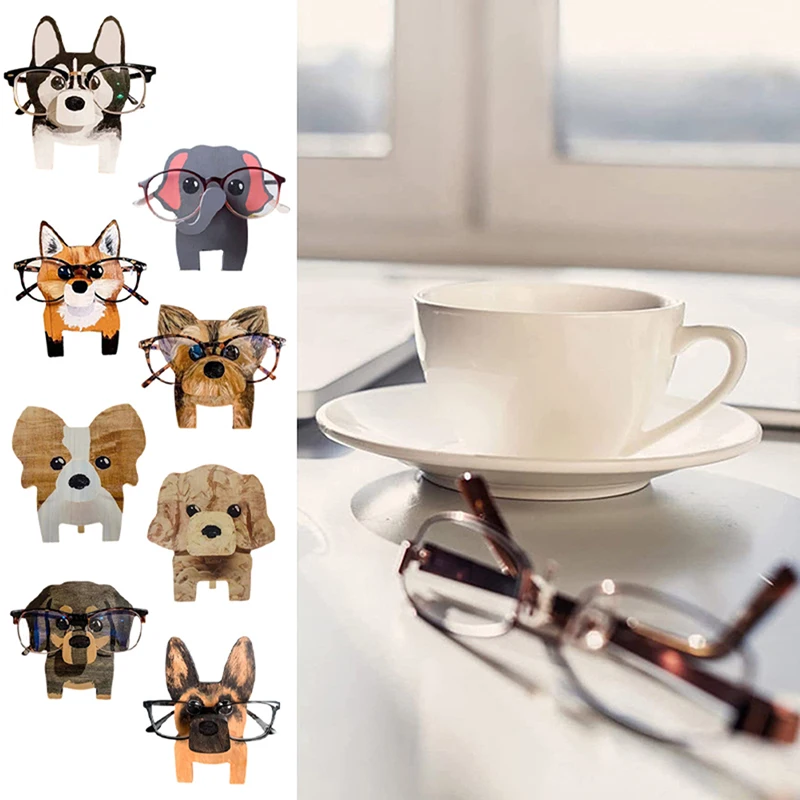 

Funny Animal Glasses Rack Cute 3D Animal Wood Carvings Sunglass Display Rack Shelf Eyeglasses Show Stand Jewelry Holder Showcase