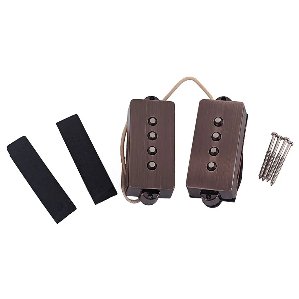 

2 шт. P-Bass звукосниматели звукового отверстия с крепежными винтами, струнная перемычка, точные запасные части, набор для обслуживания, аксессуары