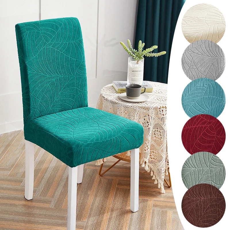 

Stretch Jacquard Chair Covers Elastic Slipcover For Chairs Kitchen Spandex Case Living Room Office Dining Room Home Decoration