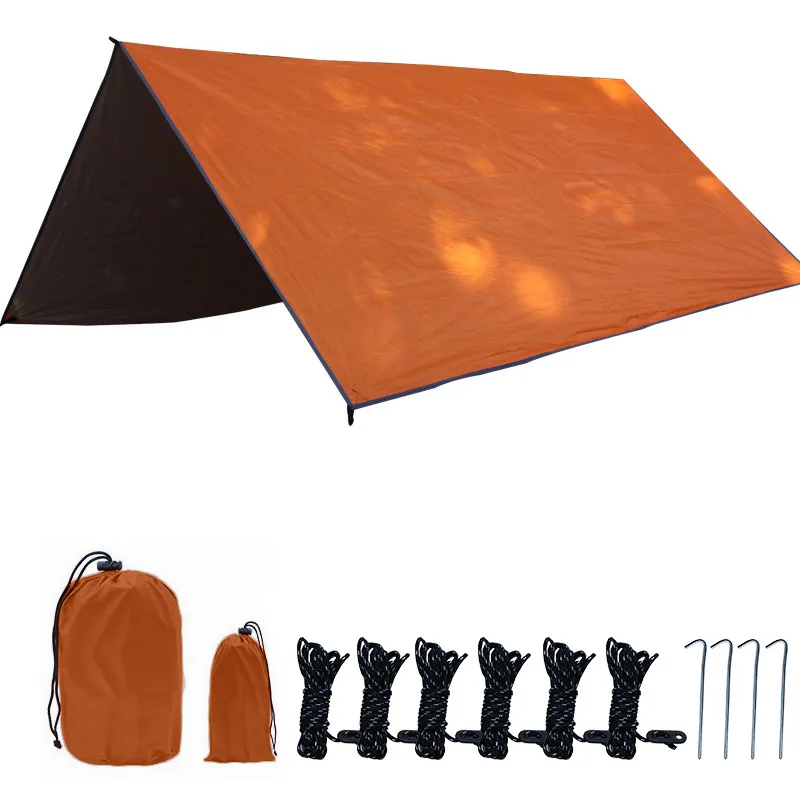 3MX3M Square Outdoor Camping Tent Waterproof Sunshade Canopy Ultra Light Beach Anti-UV Sun Shelter Hammock Fishing Picnic Carpet
