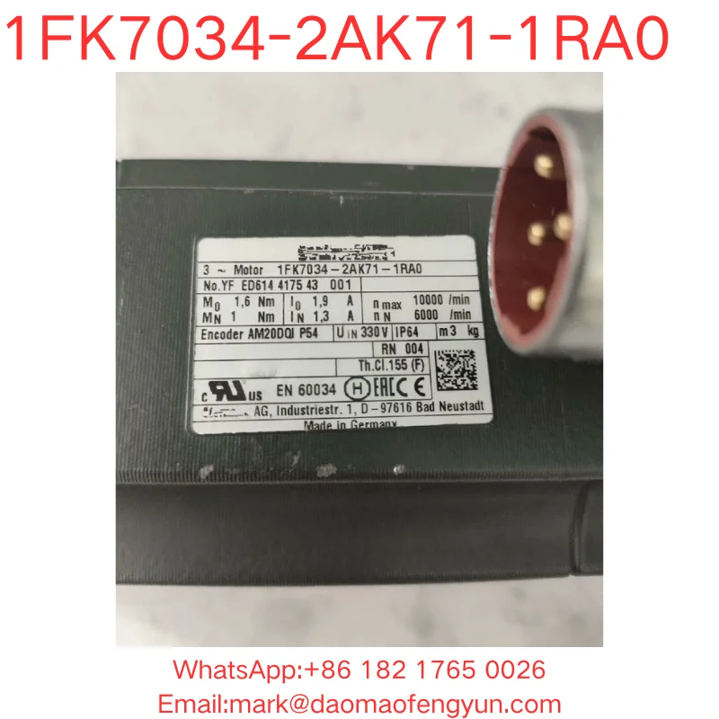 1FK7034-2AK71-1RA0 100% ТЕСТ ОК в хорошем состоянии