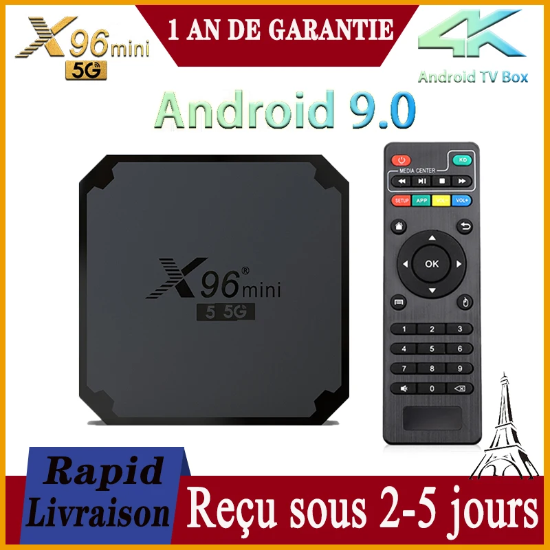 

X96 Mini 5G Iptv BEST TV Box Android 9.0 S905w4 2G 16G 4k 2022 New Smart Ip Tv Set Top Box Tv 4K Media Player Ship From France