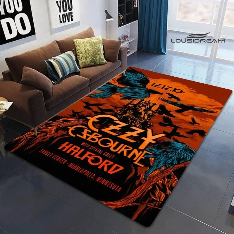 Фото Ozzy osbourne retro printed carpet non-slip carpet yoga cushion area carpets outdoor carpets photography channel Birthday Gift №3