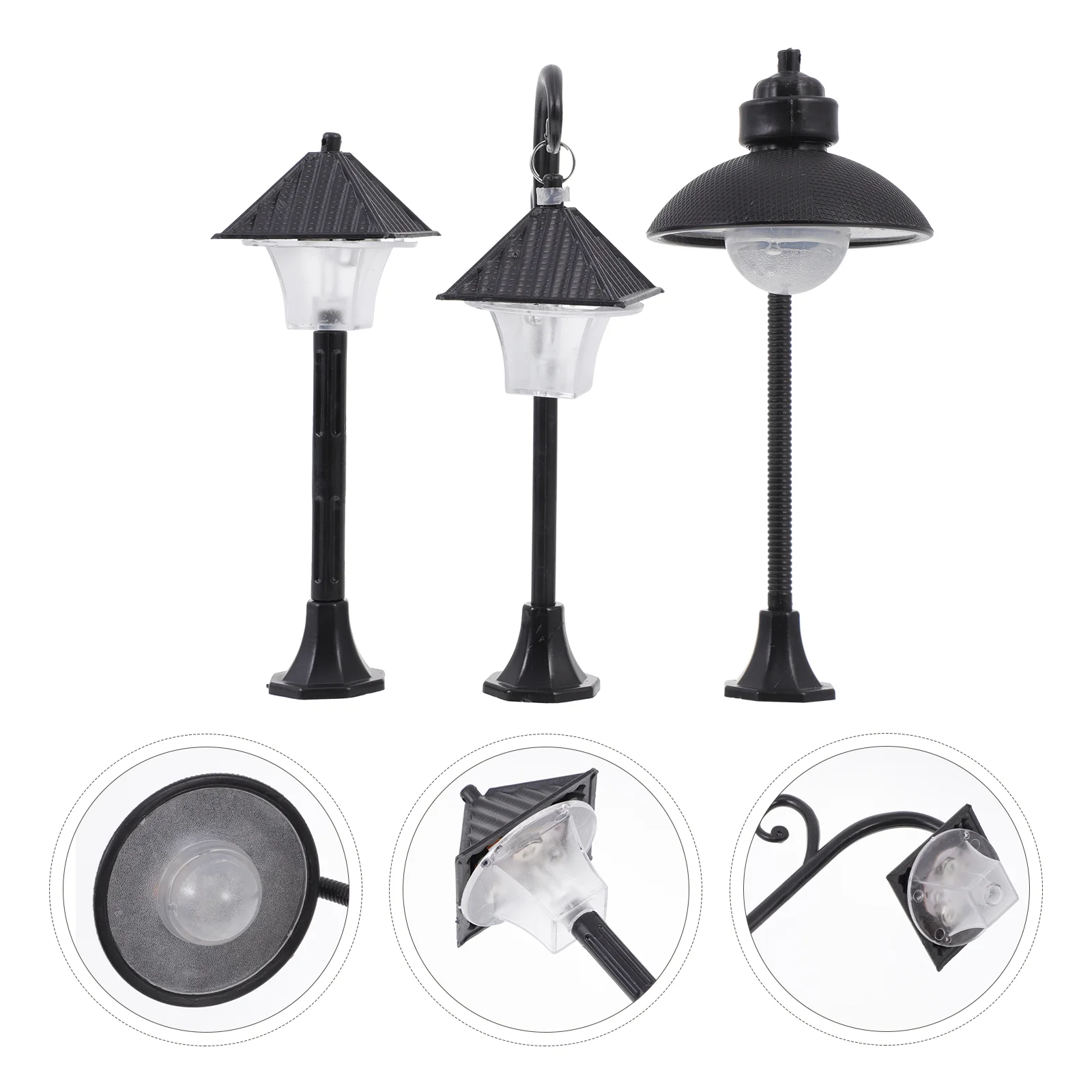 

Mini Street Lamp Model Light Outdoor Christmas Decorations Streetlight Ornament