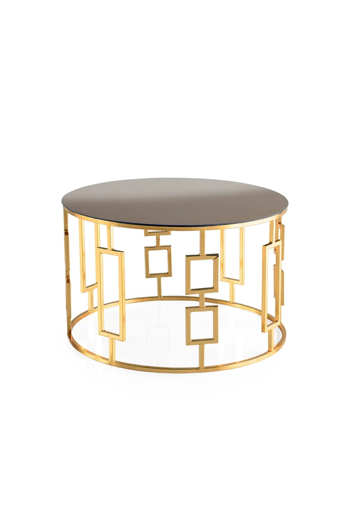 

Modern Sitka Center table Gold Plated Bronze Glass coffee tables table basse furniture living room table