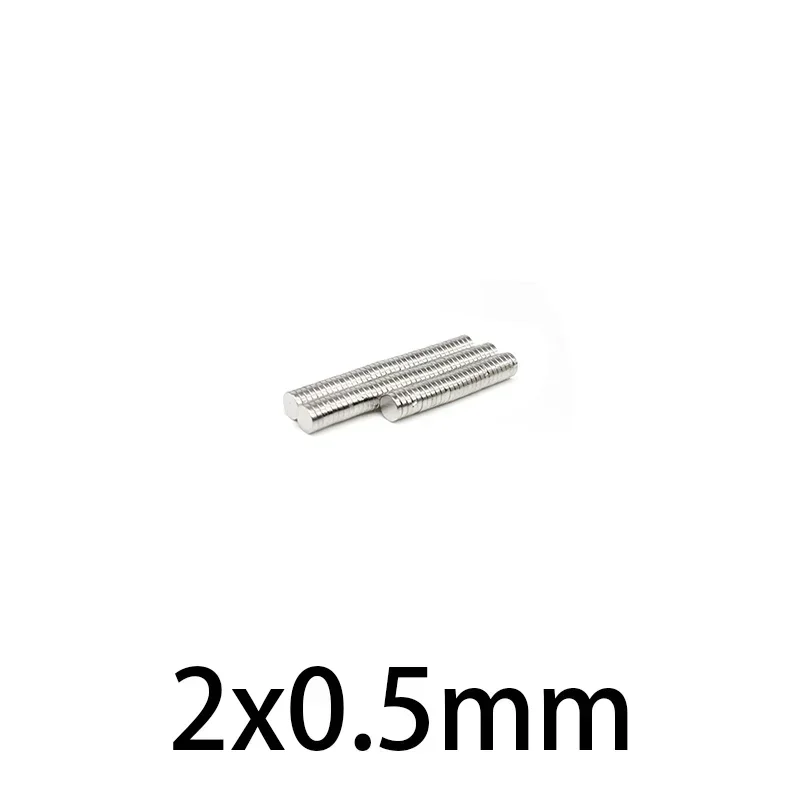 Фото 500/1000 шт., Круглые неодимовые магниты 2x0,5 2x1 2x1,5 2x2 2x3 2x5 2x10 мм №2