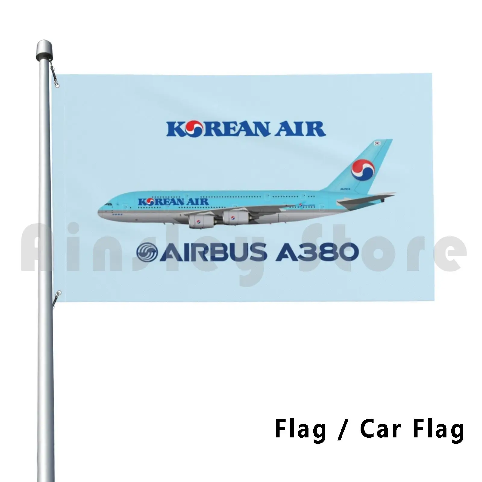 Иллюстрация корейского летательного аппарата строительный флаг внешний декор