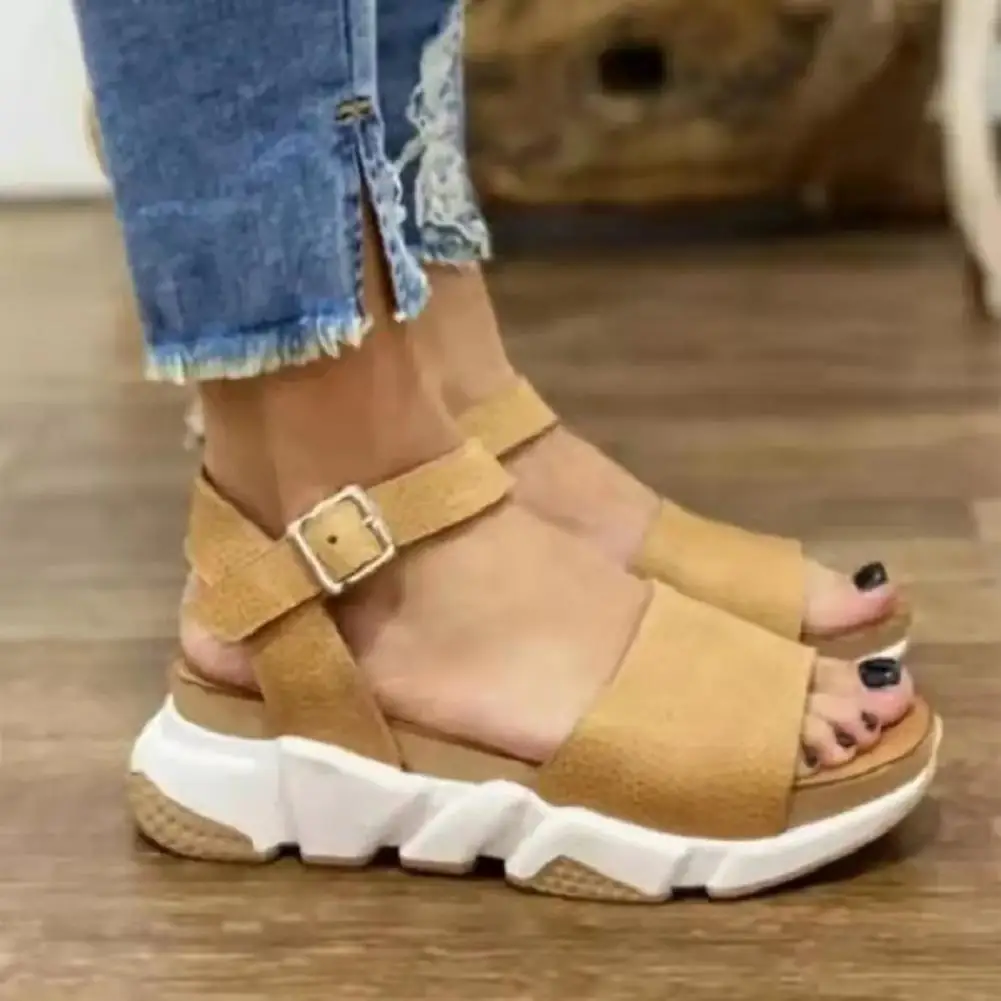 

1 Pair Women Sandals Stylish Comfortable High Heels Thick Heel Summer Sandals for Home Ladies Sandals Wedges Shoes