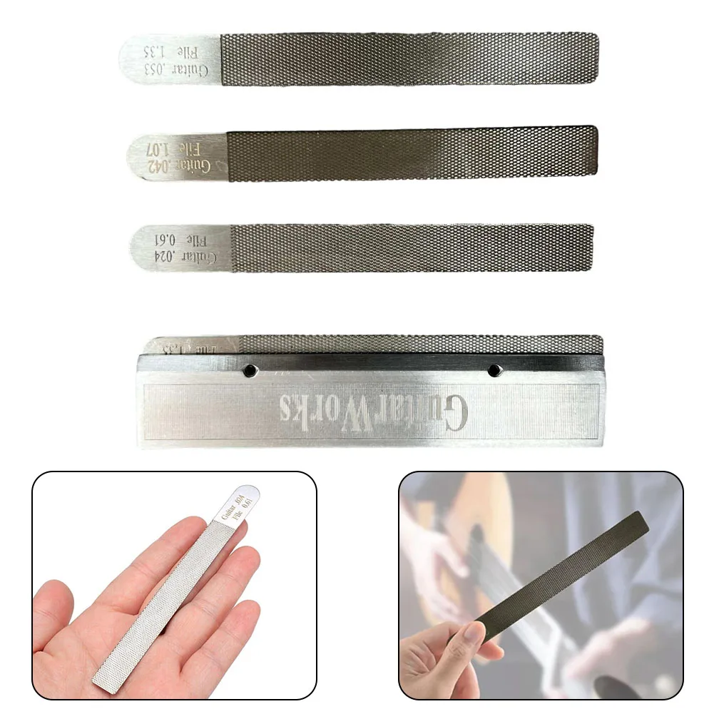 

4PCS/Set Guitar Nut Files Fret Crowning Slot Filing Luthier Repair Tool Kit Beam Sanding Leveler Beam Guitar Fingerboard Luthier