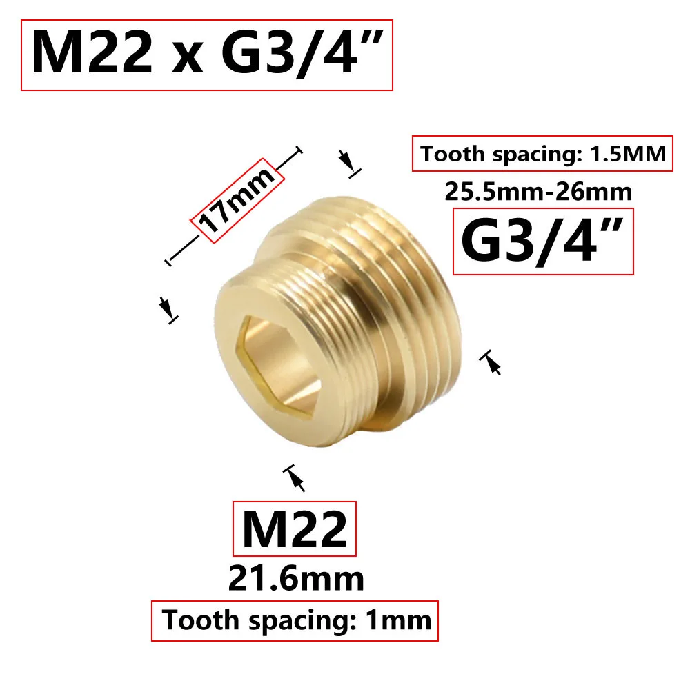 

Соединитель для крана WYZXM латунный 3/4" до M22