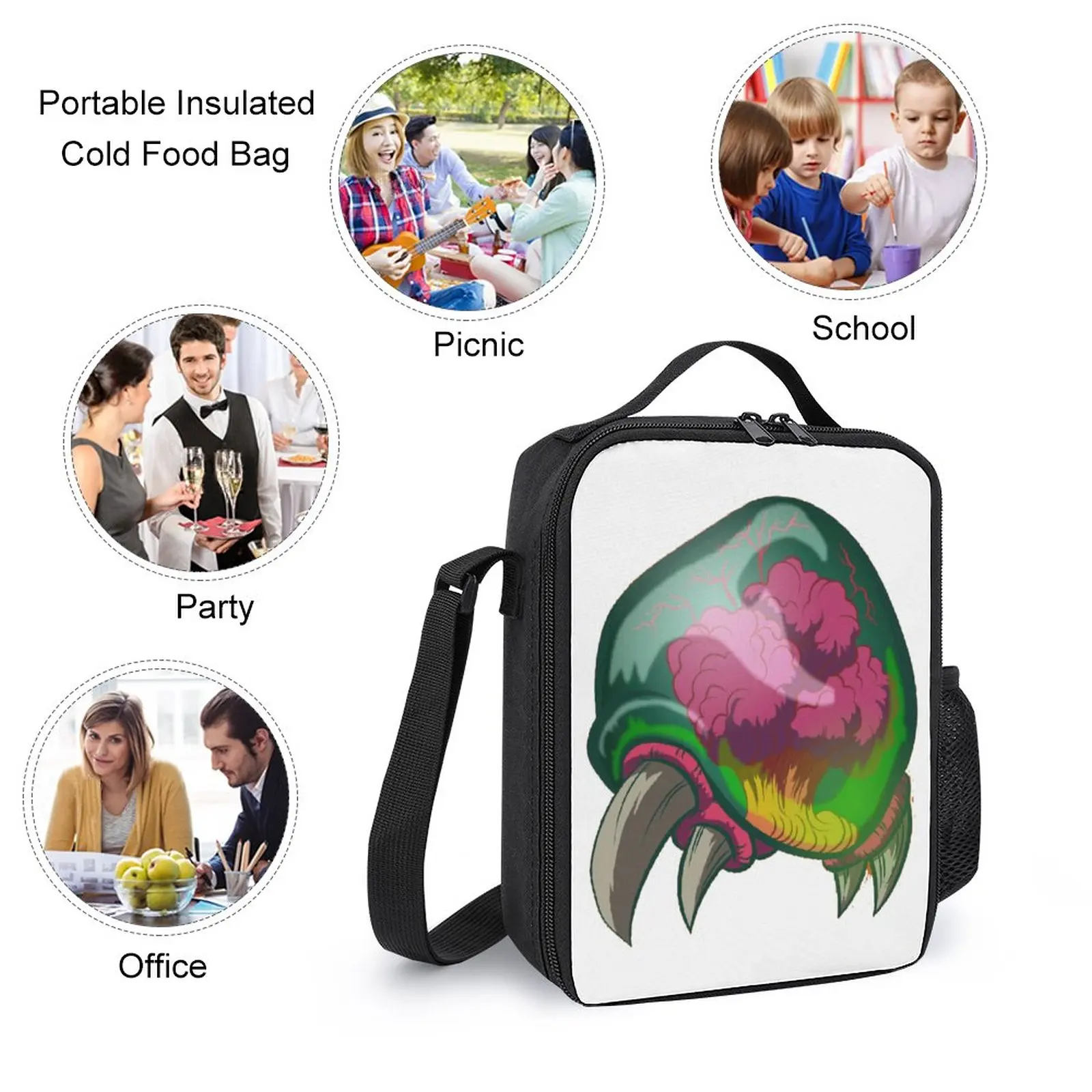 Уютная долговечная пехотная сумка Metroidss Larva набор 3 в 1 17 дюймов рюкзак для ланча