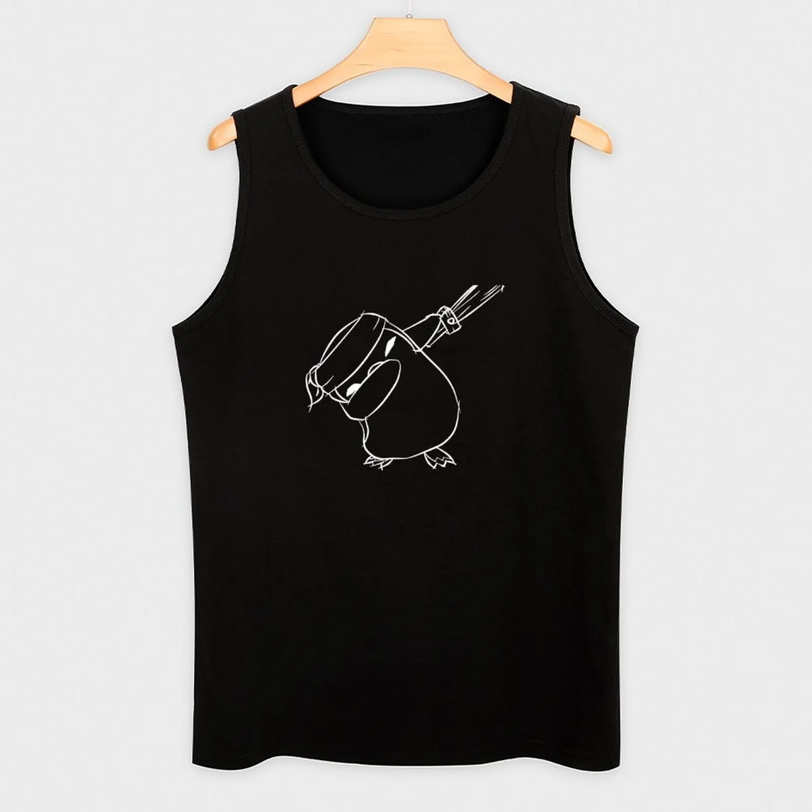 Фото Легкая летняя повседневная майка Featherknight Dab (белая) без рукавов свободного кроя №3