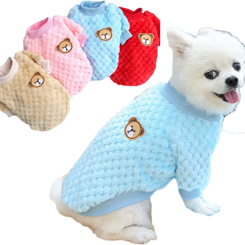 

Fleece Dog Hoodies Cat Dogs Clothes For Small Dogs Bear Pattern Pet Hoodies Coat Puppy Cat Sweatshirt Chihuahua Pets Outfits XXL