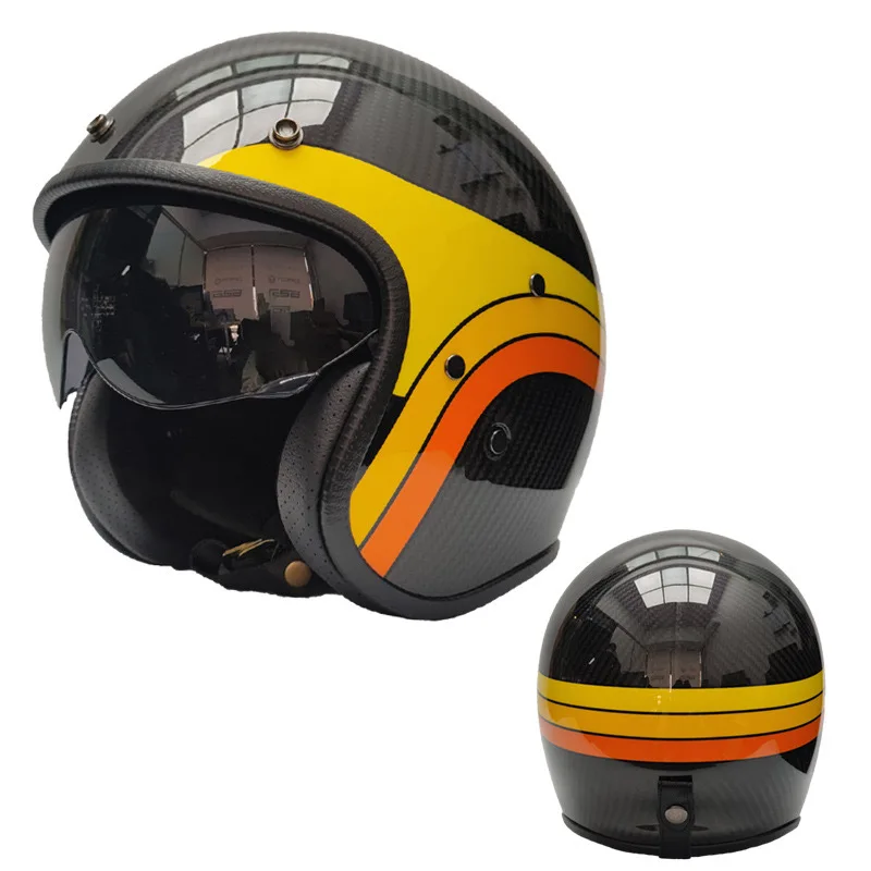 Motorcycle Helmet with Dot Certification Carbon Fiber Custom Motorcycle Helmet Decals Racing Helmet